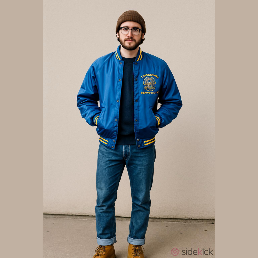 Vintage Blue Teamsters Local Union Jacket M